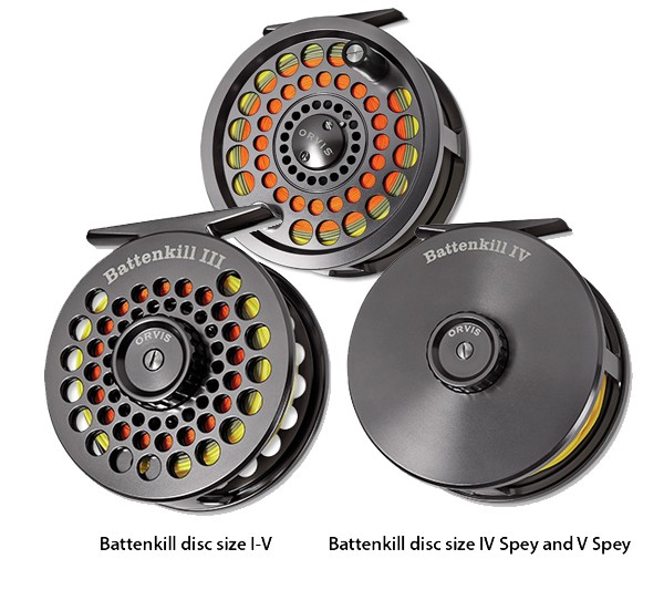 ORVIS BATTENKILL DISC 8/9 FLY Fishing Reel With Extra Spool And Pouches.